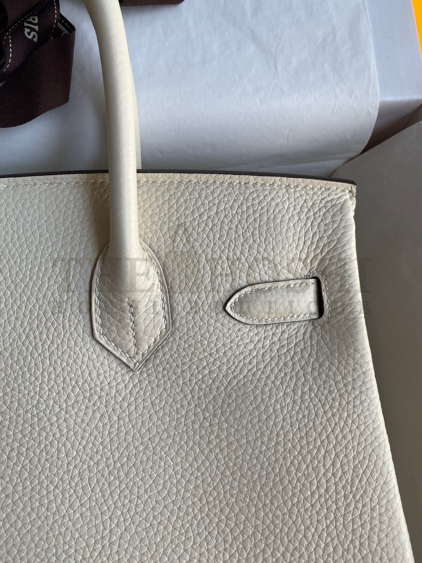 H**me5 Birkin 30 Retourne Handmade Bag In Nata Clemence Leather Master Quality