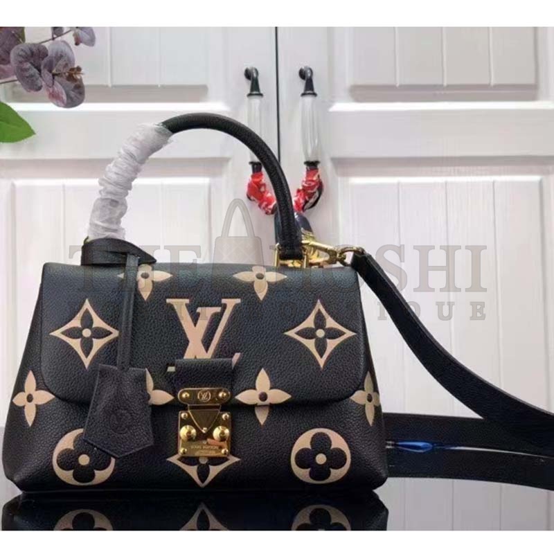 L0vis Vvtt0n LV Women Madeleine BB Handbag Black Beige Embossed Grained Cowhide Leather Master Quality