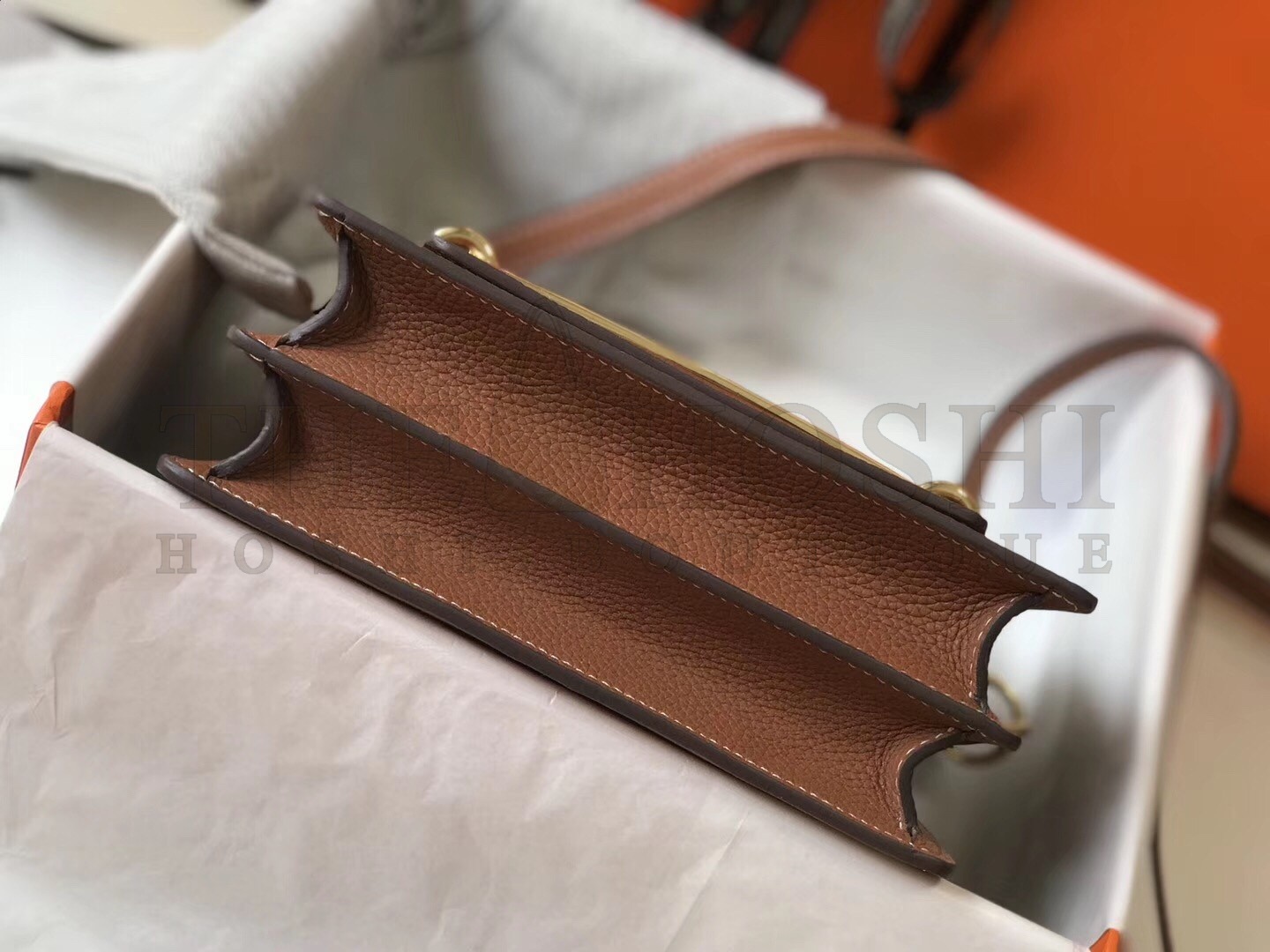 H**me5 Mini Sac Roulis 18cm Bag In Brown Evercolor Calfskin Master Quality