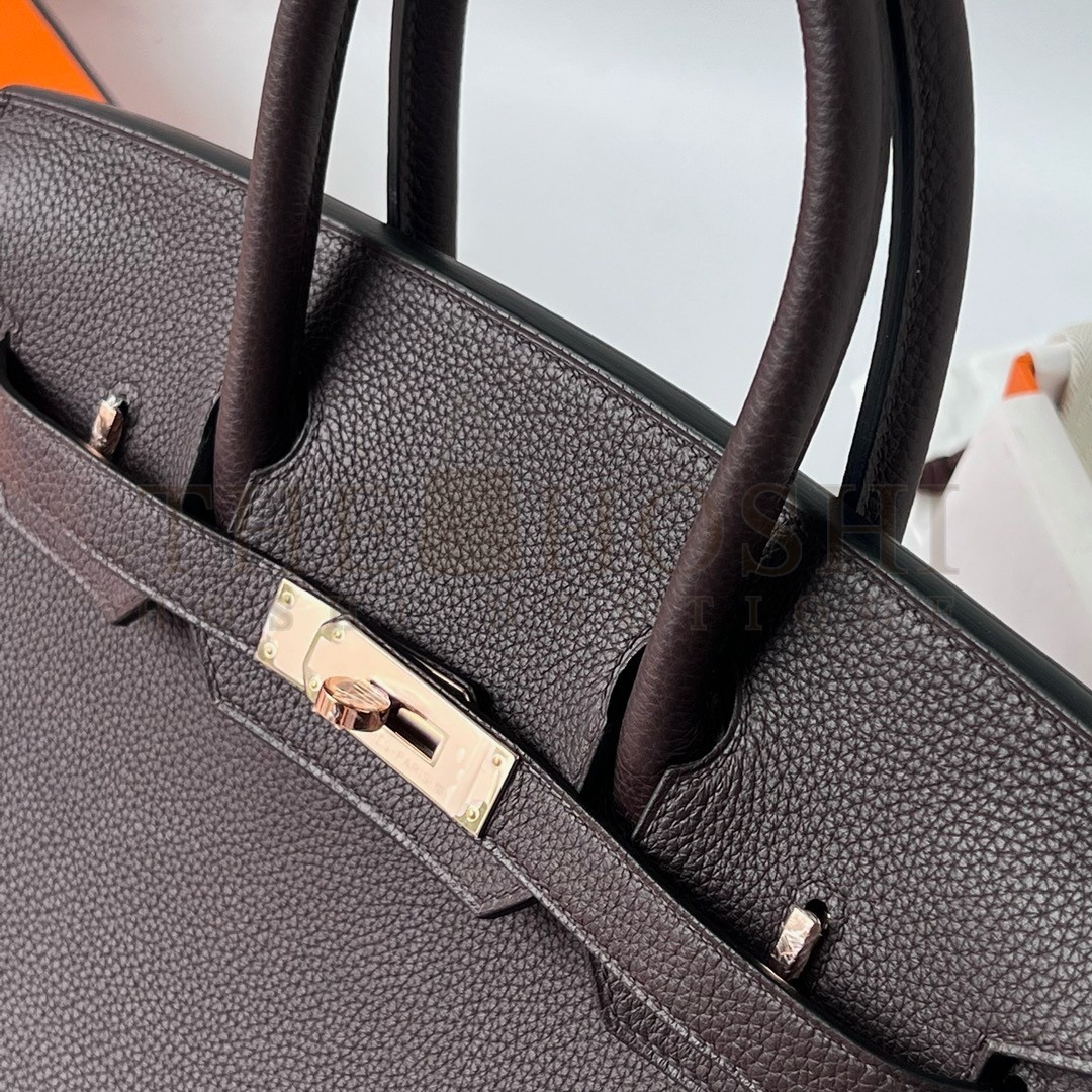 H**me5 Birkin 30 Retourne Handmade Bag In Rouge Sellier Clemence Leather Master Quality
