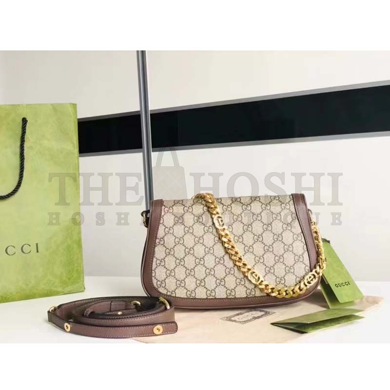 Gvc*1 Women GG Blondie Shoulder Bag Beige Ebony GG Svp*me Canvas Master Quality