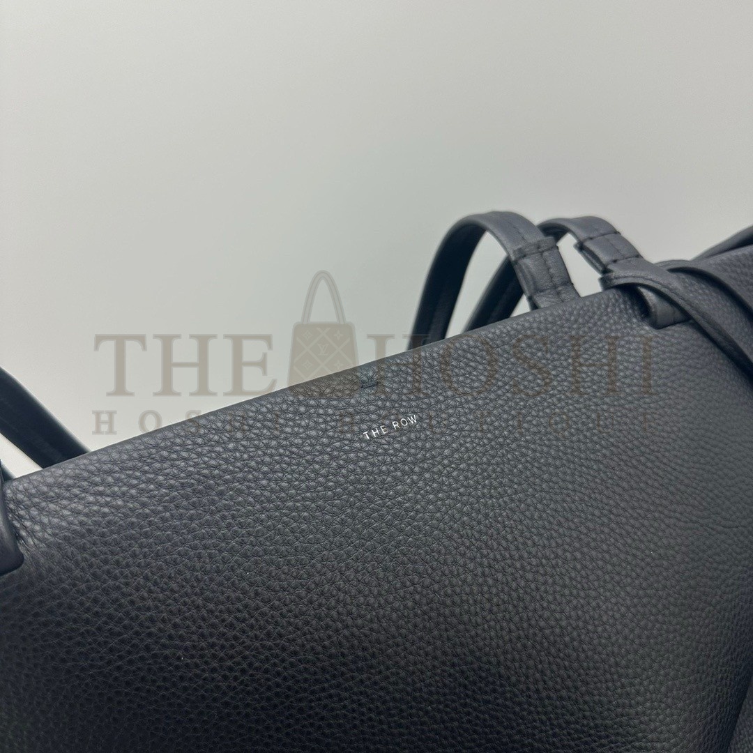 The R0w Medium Park Tote in Black Grained Leather Master Quality