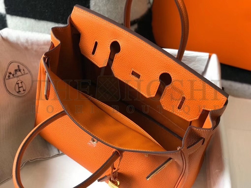 H**me5 Orange Clemence Birkin 30cm Bag Master Quality