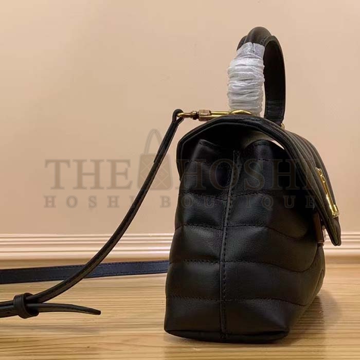 L0vis Vvtt0n LV Women Hold Me Top-Handle Bag Black Smooth Cowhide Leather Master Quality