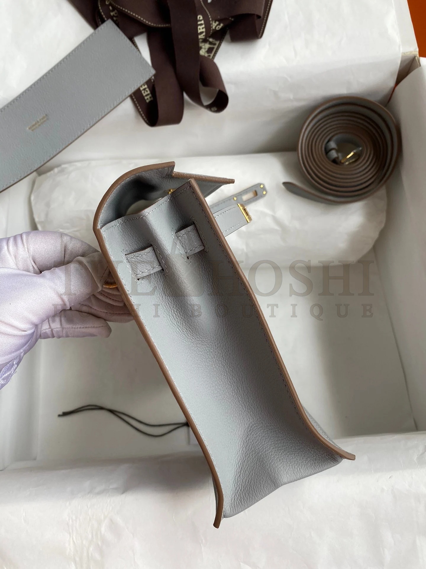 H**me5 Kelly Danse II Bag In Blue Glacier Evercolor Calfskin Master Quality