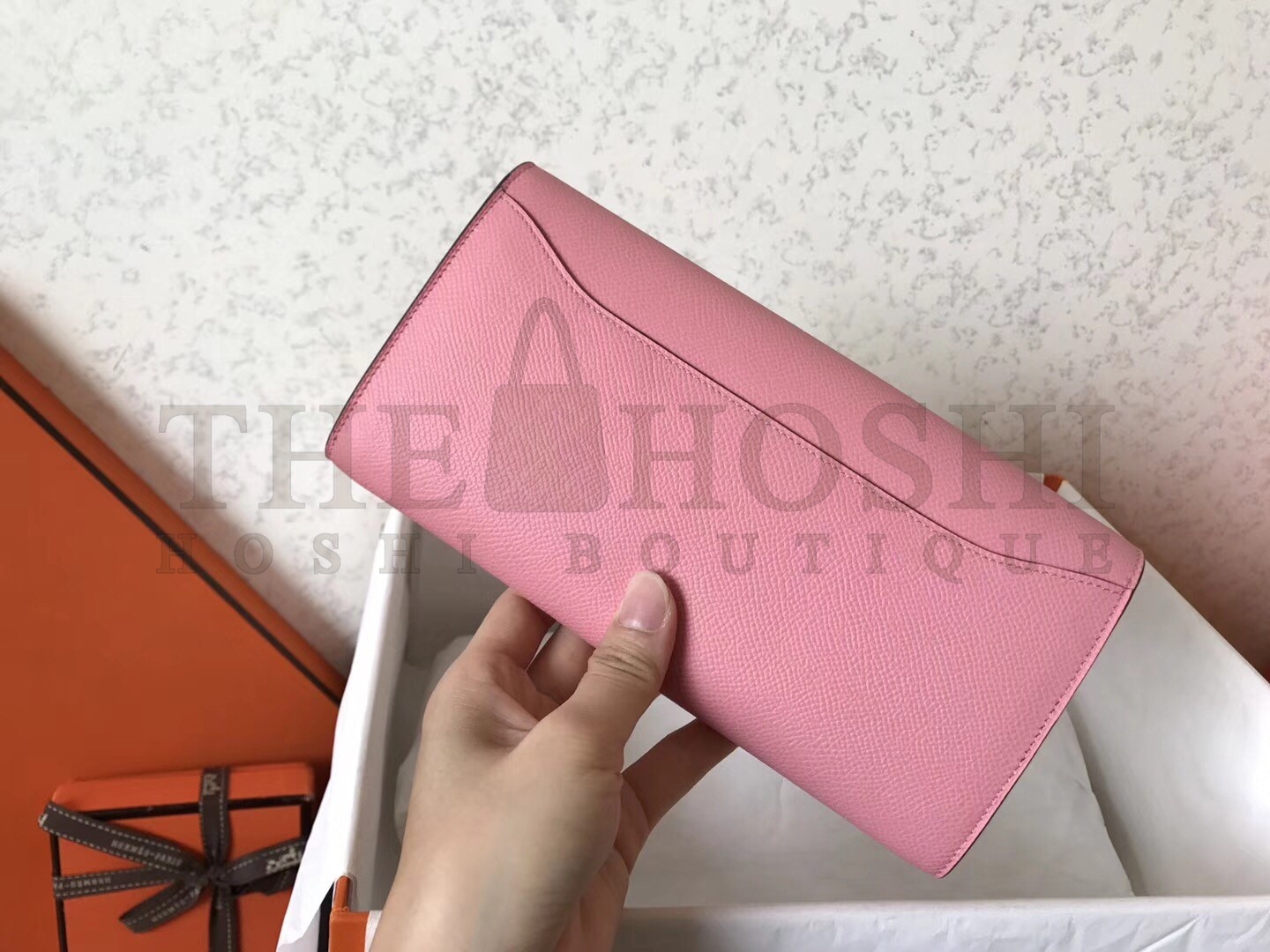 H**me5 Pink Epsom Constance Long Wallet Master Quality