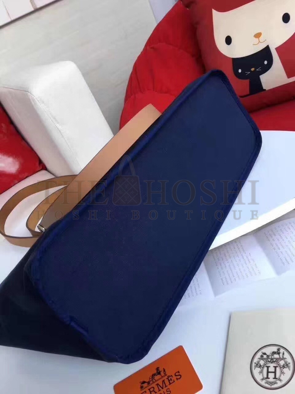 H**me5 Cabag Elan Bag In Dark Blue Canvas Master Quality