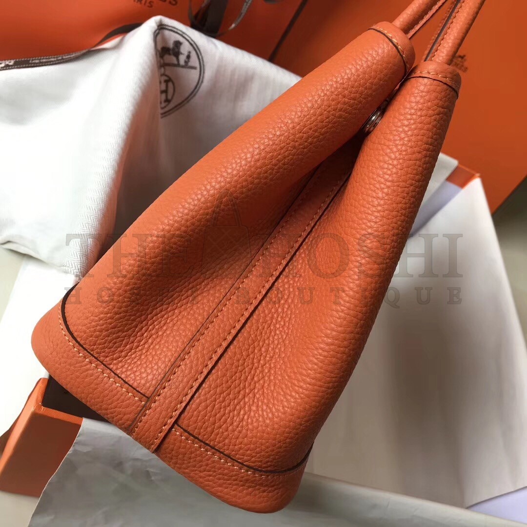 H**me5 Garden Party 30 Bag In Orange Clemence Leather Master Quality