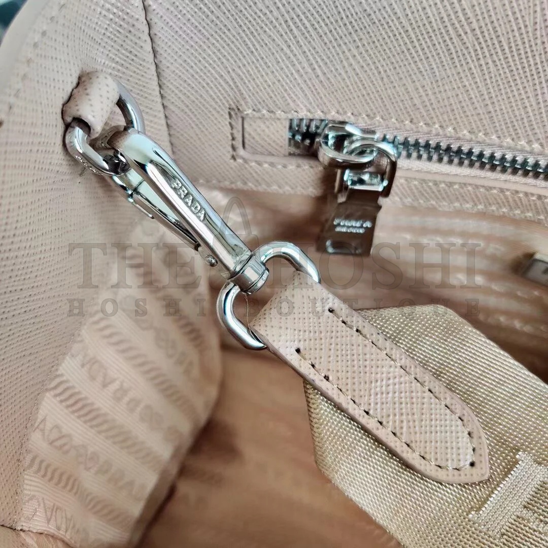 Pra*a Galleria Mini Bag In Beige Saffiano Leather Master Quality