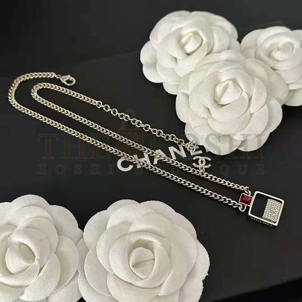 Ch**el Women Pendant Necklace in Metal and Strass Master Quality