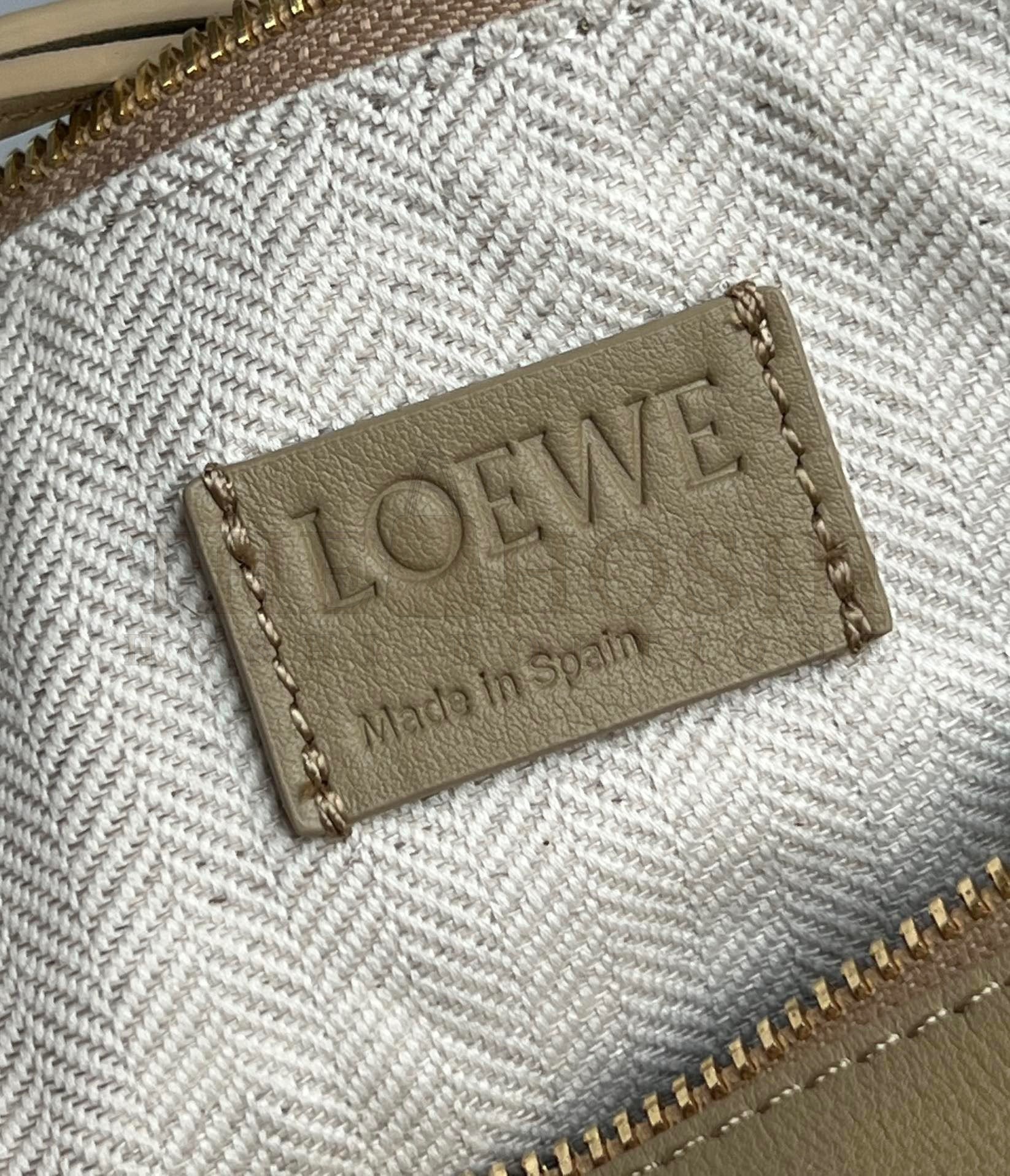 L0ew* Mini Hammock Hobo Bag in Clay Green Calfskin Master Quality