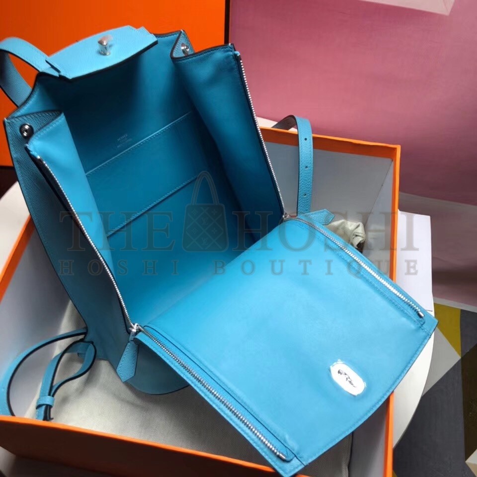 H**me5 GR24 Backpack In Blue Everycolor Calfskin Master Quality