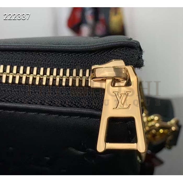 L0vis Vvtt0n LV Women Coussin PM Handbag Black Calfskin Cowhide Leather Master Quality