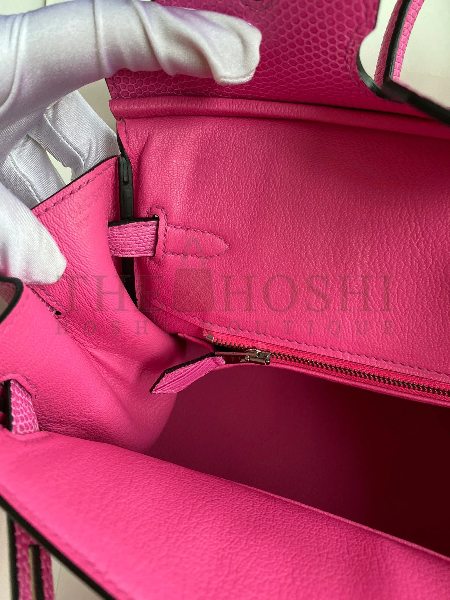 H**me5 Birkin 25 Retourne Handmade Bag In Pink Lizard Leather Master Quality