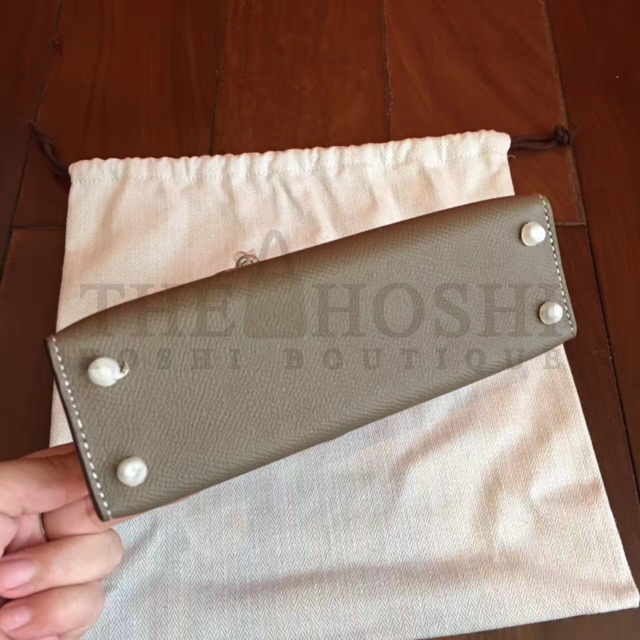 H**me5 Taupe Epsom Kelly Mini II Handmade Bag Master Quality