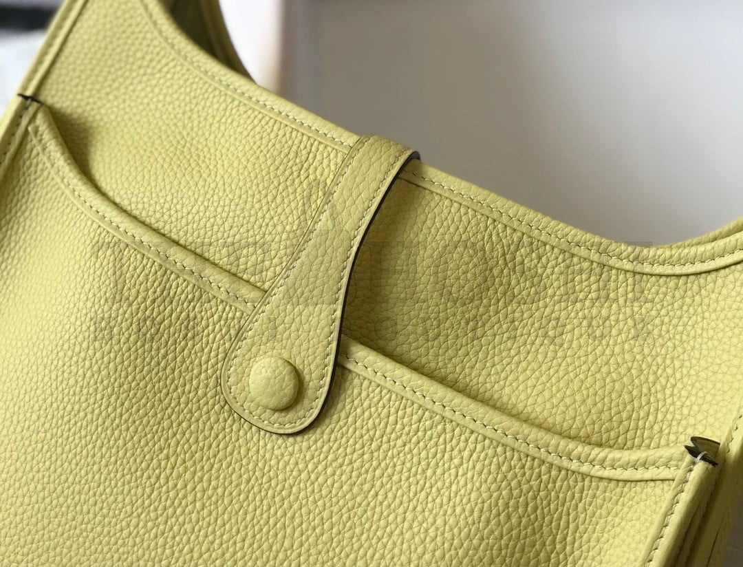 H**me5 Evelyne III 29 Bag In Jaune Poussin Clemence Leather Master Quality