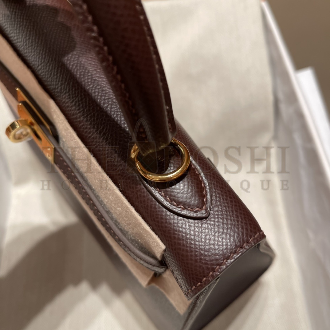 Kelly 28 in chocolate Epsom H**me5 bag 28cm gold hardware Master Quality