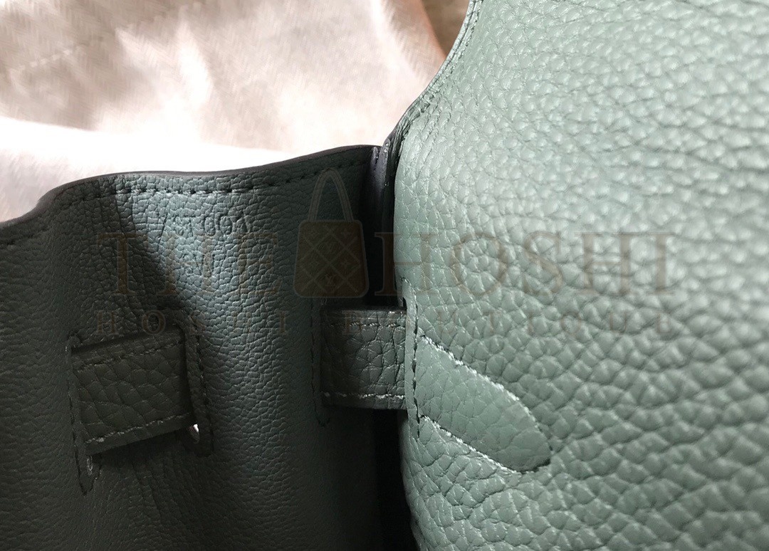 H**me5 Kelly 28cm Retourne Bag in Vert Amande Clemence Leather GHW Master Quality