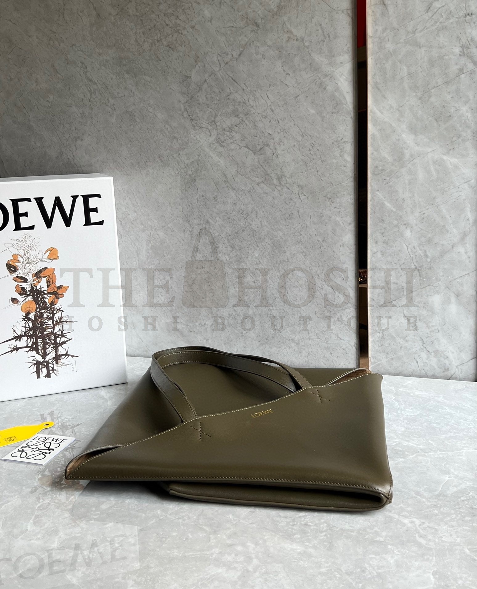 L0ew* Large Puzzle Fold Tote Bag in Dark Green Calfskin Master Quality