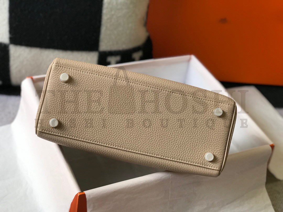 H**me5 Kelly 25cm Retourne Bag in Trench Clemence Leather GHW Master Quality