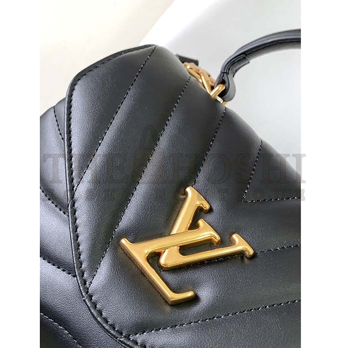 L0vis Vvtt0n LV Women Hold Me Top-Handle Bag Black Smooth Cowhide Leather Master Quality
