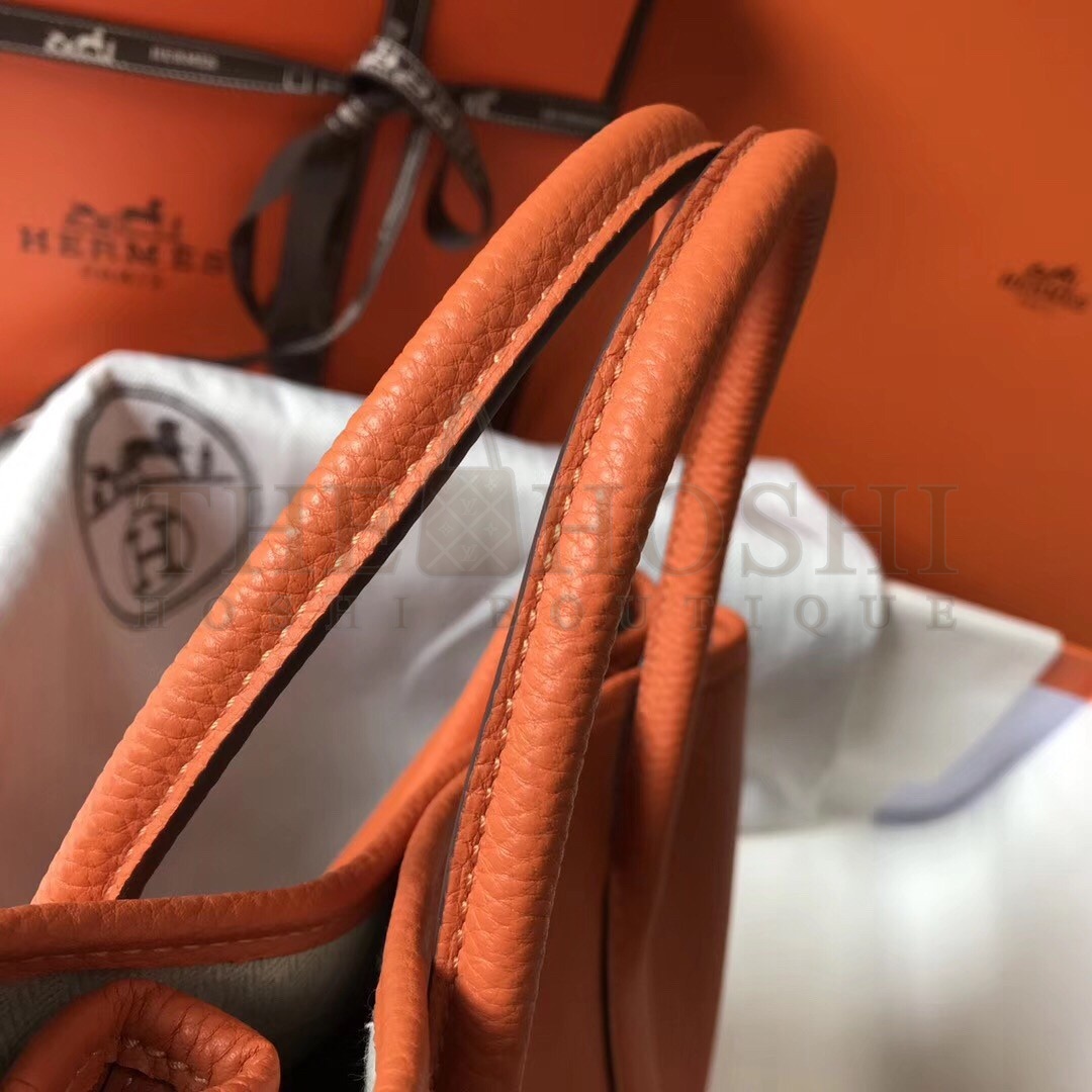 H**me5 Garden Party 36 Bag In Orange Clemence Leather Master Quality