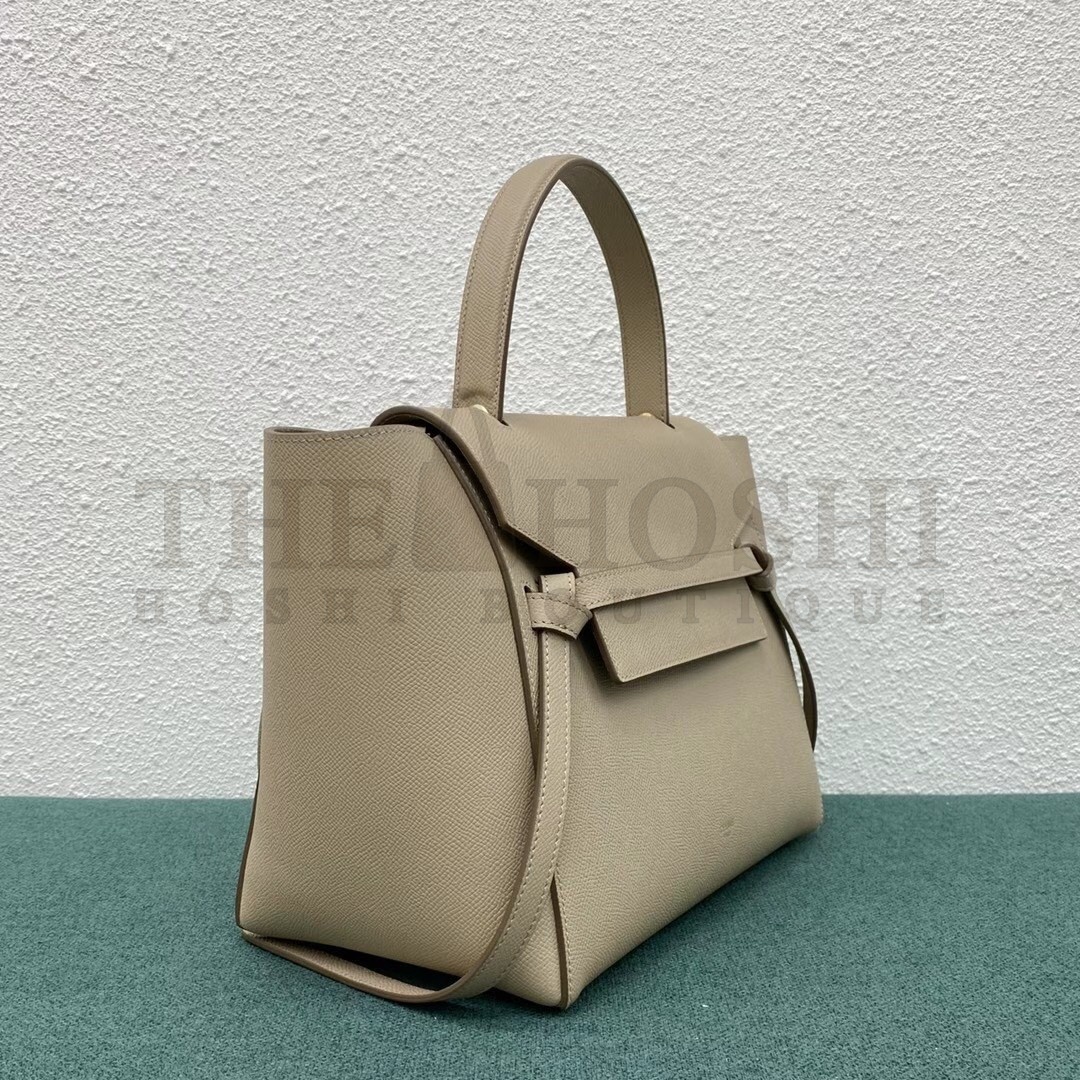 Ce1i*e Belt Mini Bag In Light Taupe Grained Calfskin Master Quality