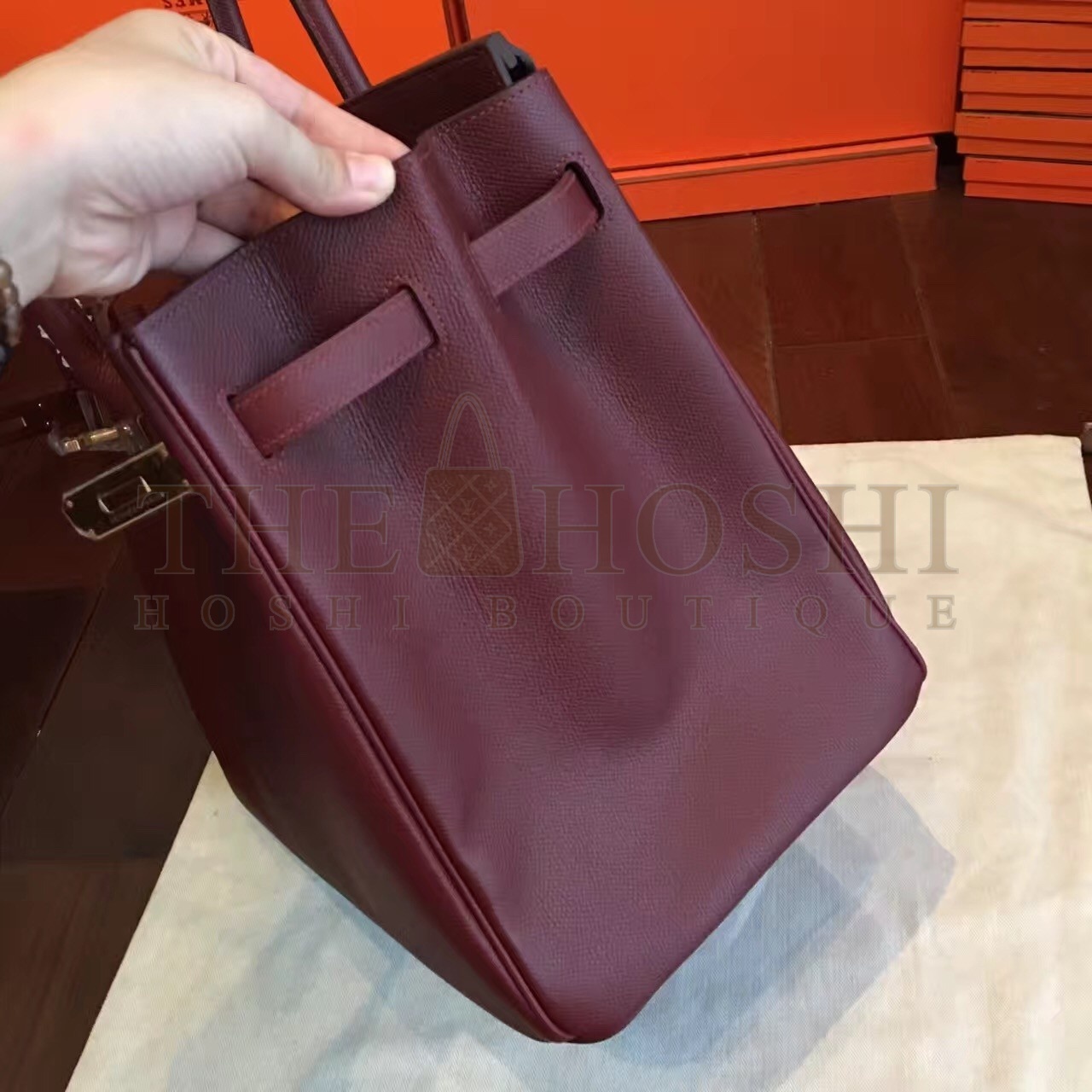 H**me5 Bordeaux Epsom Birkin 40cm Handmade Bag Master Quality