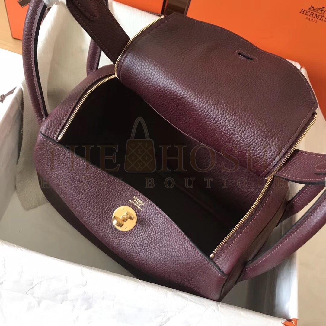 H**me5 Bordeaux Lindy 30cm Clemence Handmade Bag Master Quality