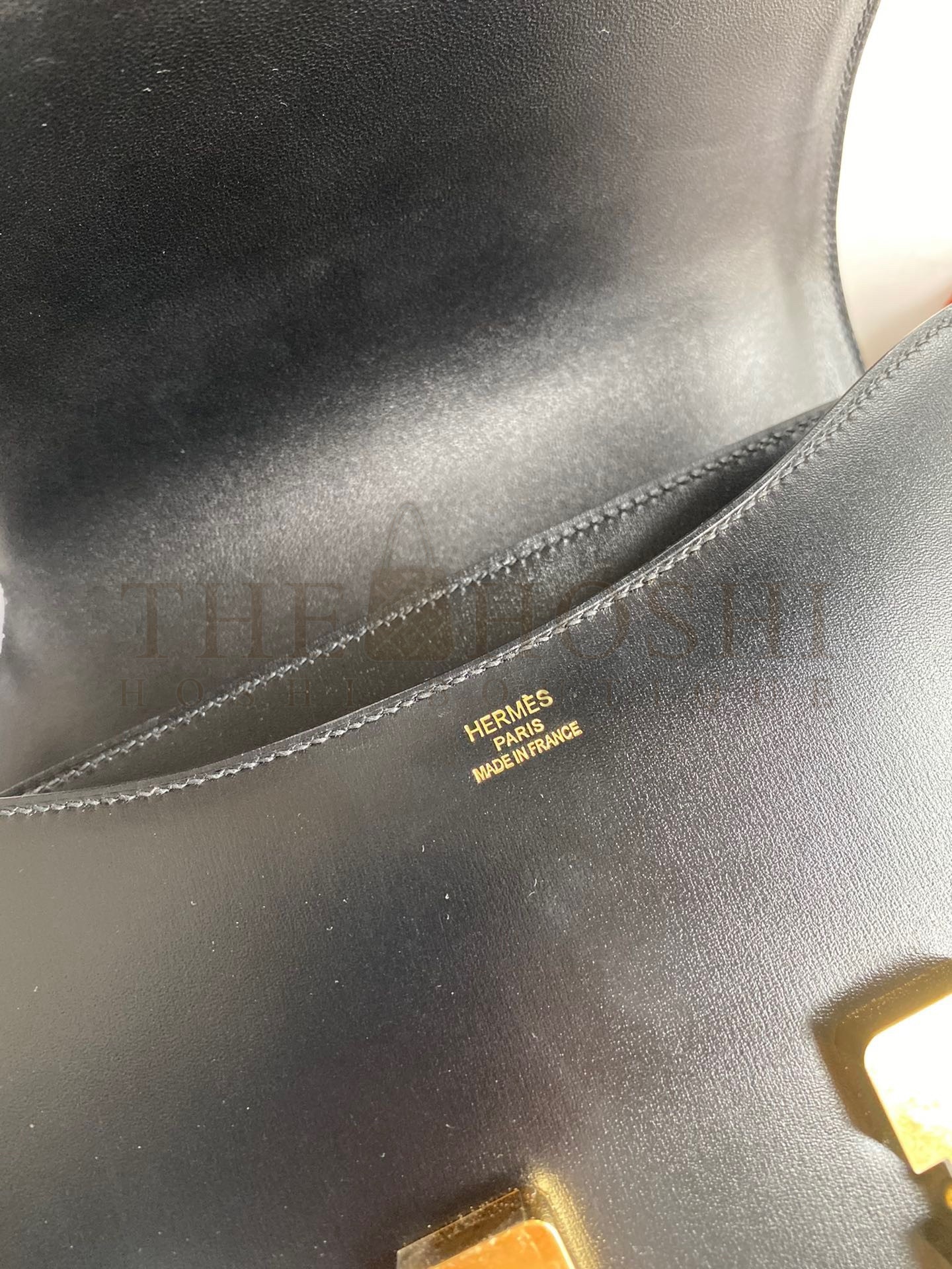 H**me5 Constance  Handmade Bag In Black Box Calfskin Master Quality