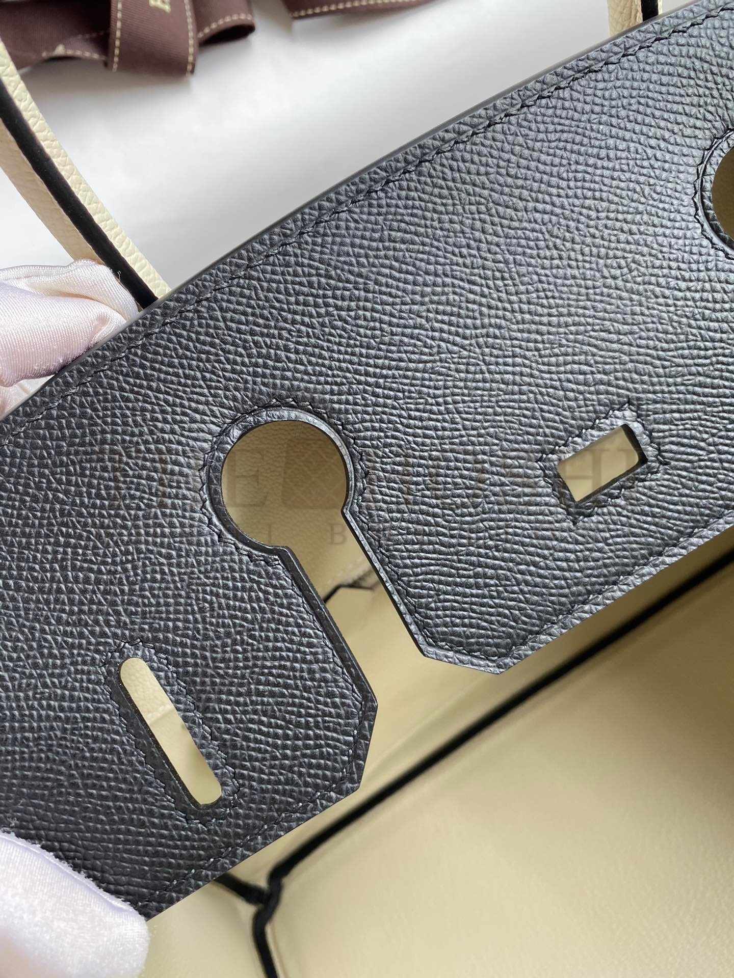 H**me5 HSS Birkin 30 Bicolor Bag in Black and Craie Epsom Calfskin Master Quality