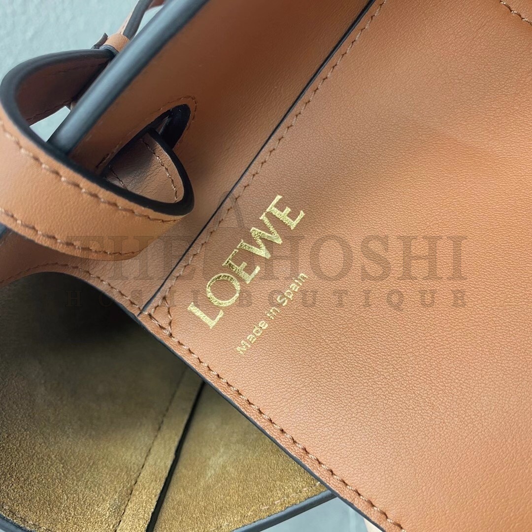 L0ew* Small Anagram Tote In Brown Classic Calfskin Master Quality