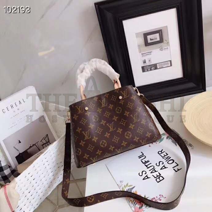 L0vis Vvtt0n LV Women Montaigne BB Bag in Iconic Monogram Canvas-Brown Master Quality