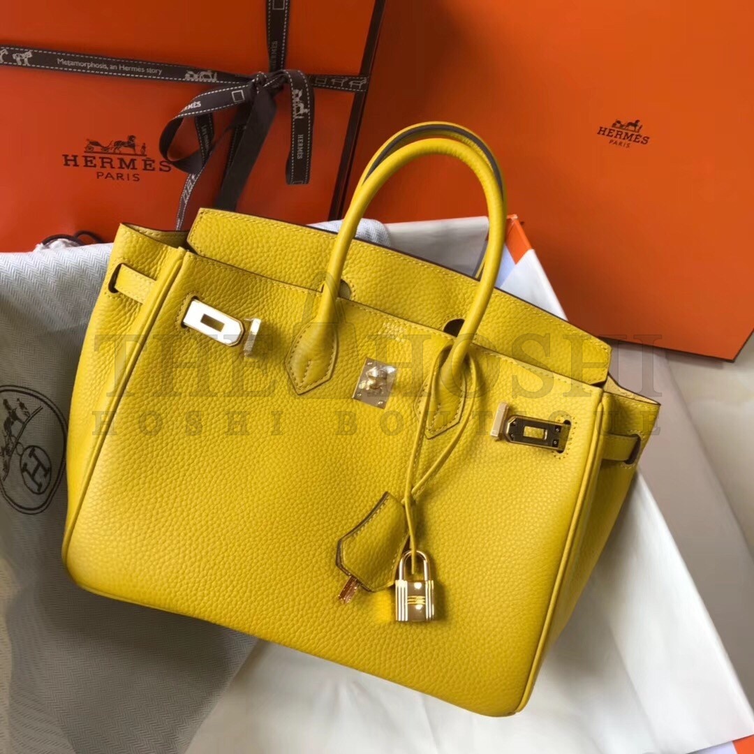 H**me5 Birkin 25cm Bag In Soleil Clemence Leather Master Quality