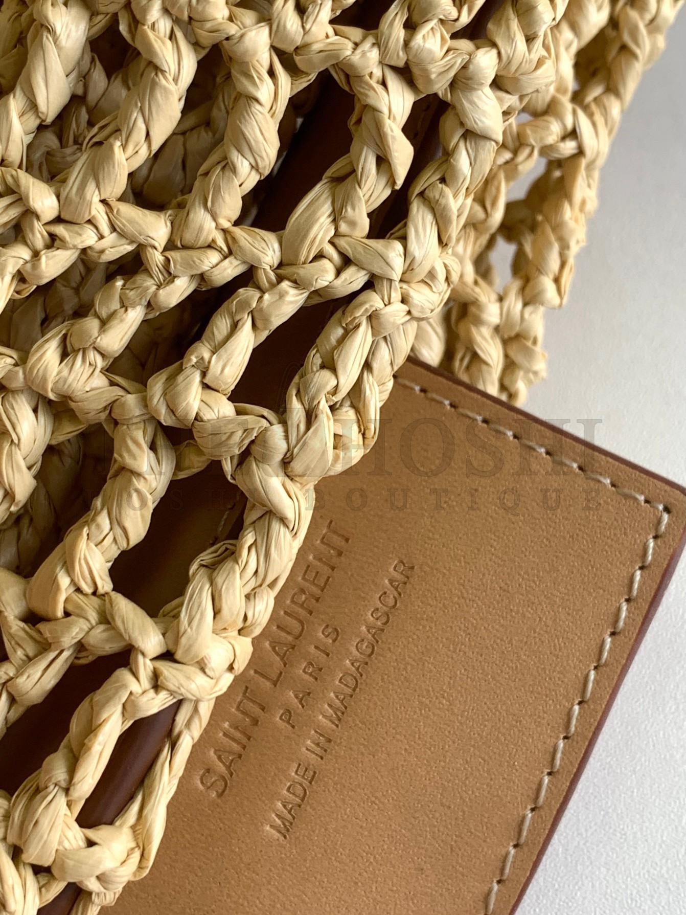 Sa1nt Lau*nt Oxalis Shoulder Bag in Naturel Raffia Master Quality