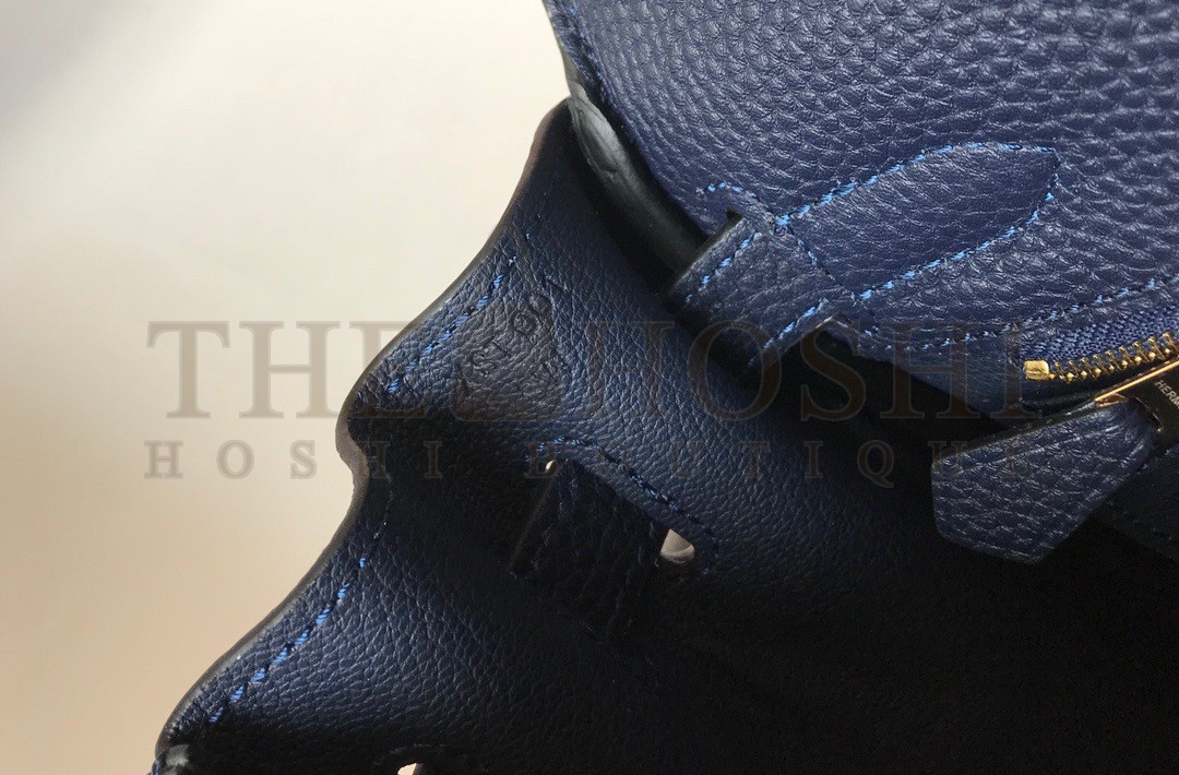 H**me5 Kelly 28cm Retourne Bag in Dark Blue Clemence Leather GHW Master Quality