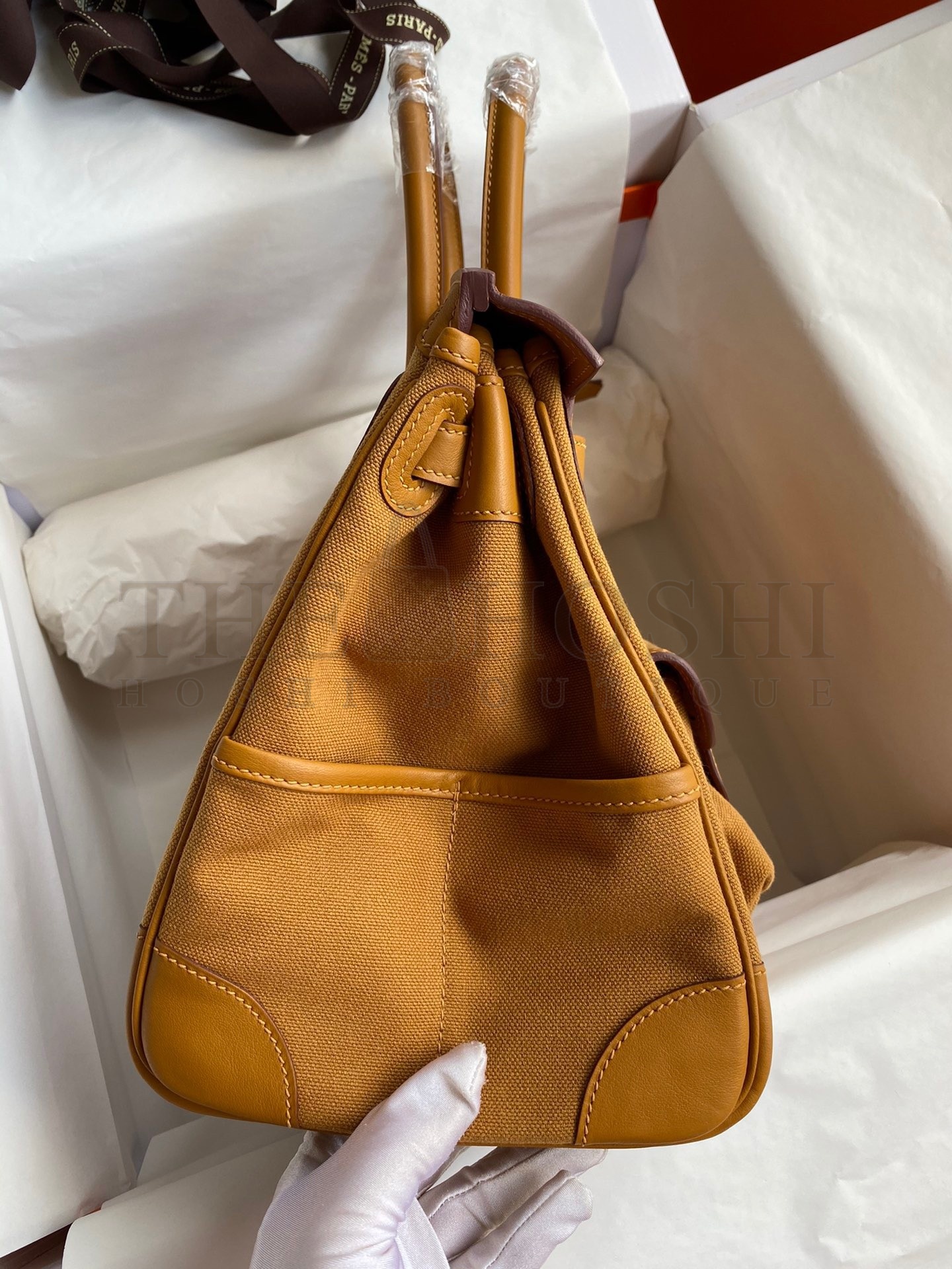 H**me5 Cargo Birkin 35cm Limited-edition Bag In Sesame Canvas Master Quality