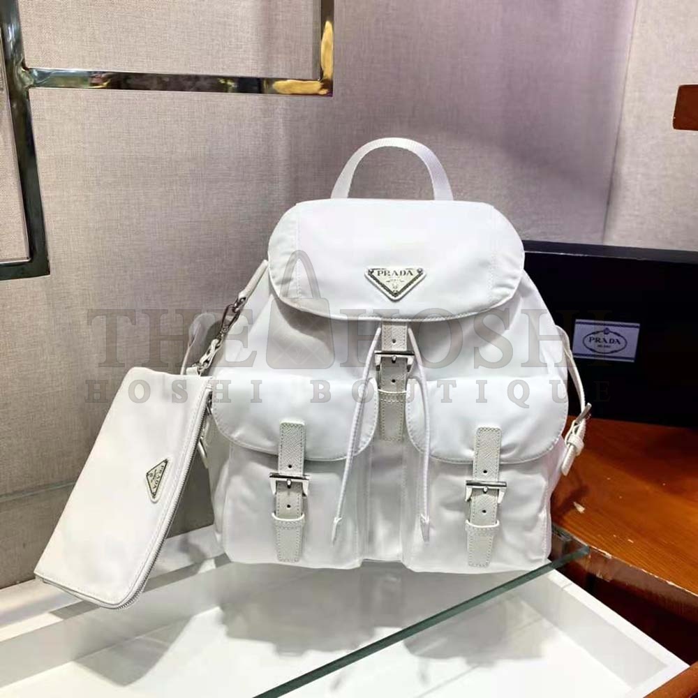 Pra*a Women Re-Nylon Medium Backpack-White Master Quality