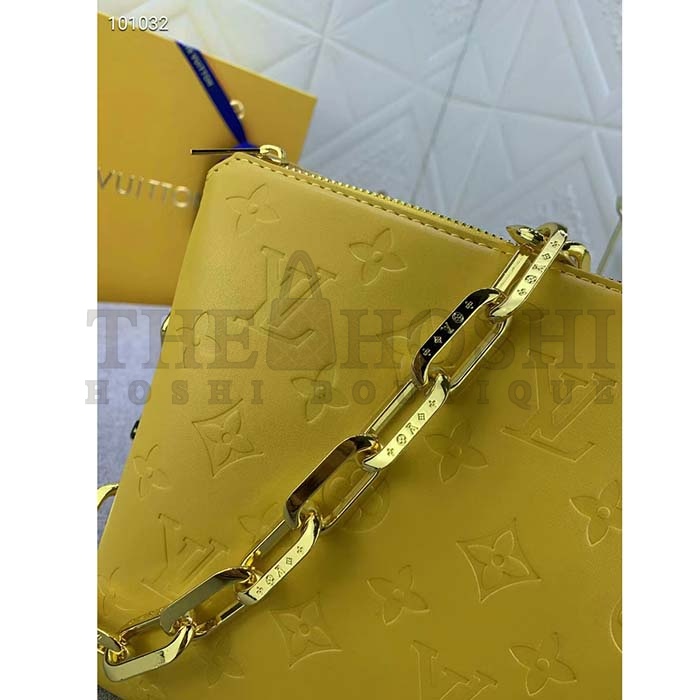 L0vis Vvtt0n LV Women Coussin PM Handbag Acid Green Lambskin Zip Closure Master Quality