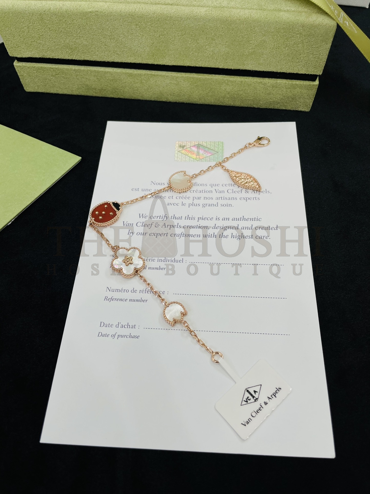 V*n Cl**f & Arpels Ladybird Five Flowers Bracelet, Lucky Spring bracelet, 5 motifs Master Quality