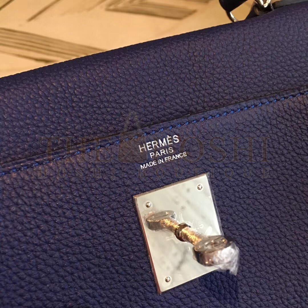 H**me5 Blue Clemence Kelly 35cm Handmade Bag Master Quality