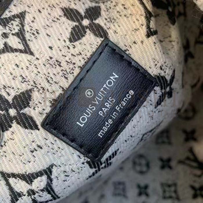 L0vis Vvtt0n LV Women OnTheGo MM Tote Gray Denim Textile Jacquard Master Quality