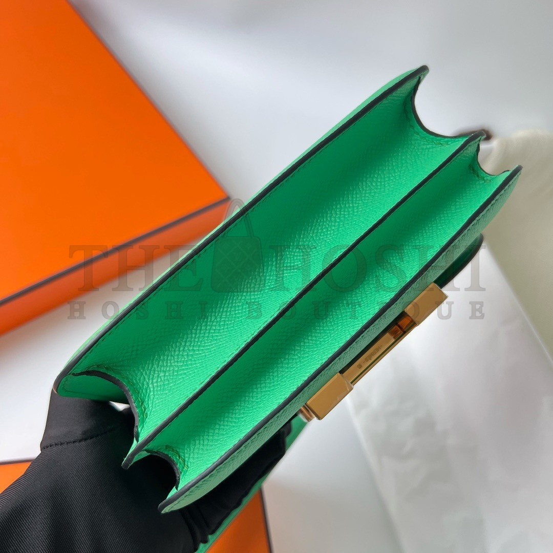 H**me5 Constance 18 Handmade Bag In Vert Comics Epsom Calfskin Master Quality