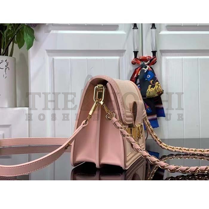 L0vis Vvtt0n LV Women Mini Dauphine Handbag Pink Epi Grained Cowhide Leather Master Quality