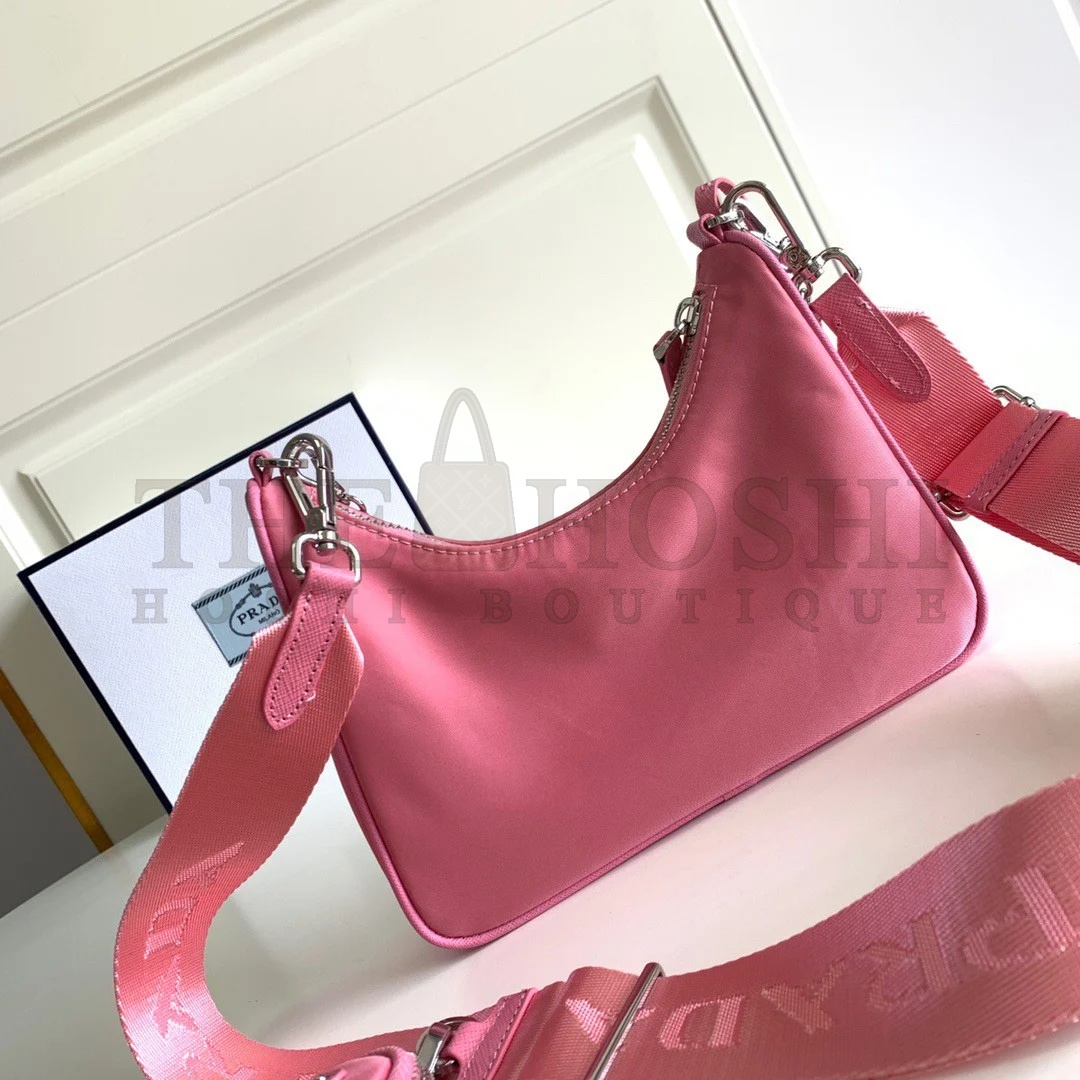 Pra*a Re-Edition 2005 Shoulder Bag In Pink Re-Nylon Master Quality