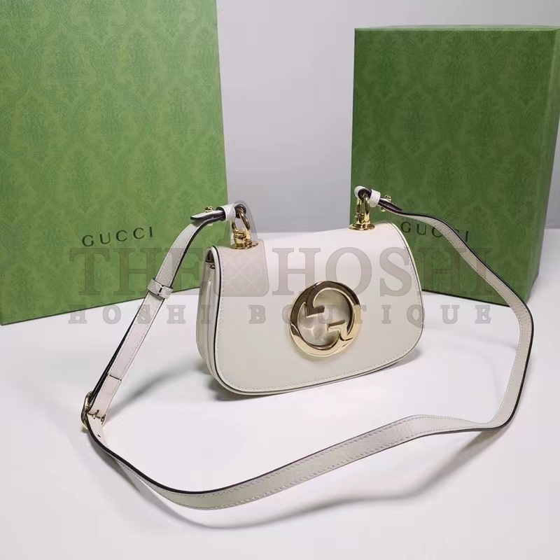 Gvc*1 Women GG Blondie Mini Bag White Leather Round Interlocking G Master Quality