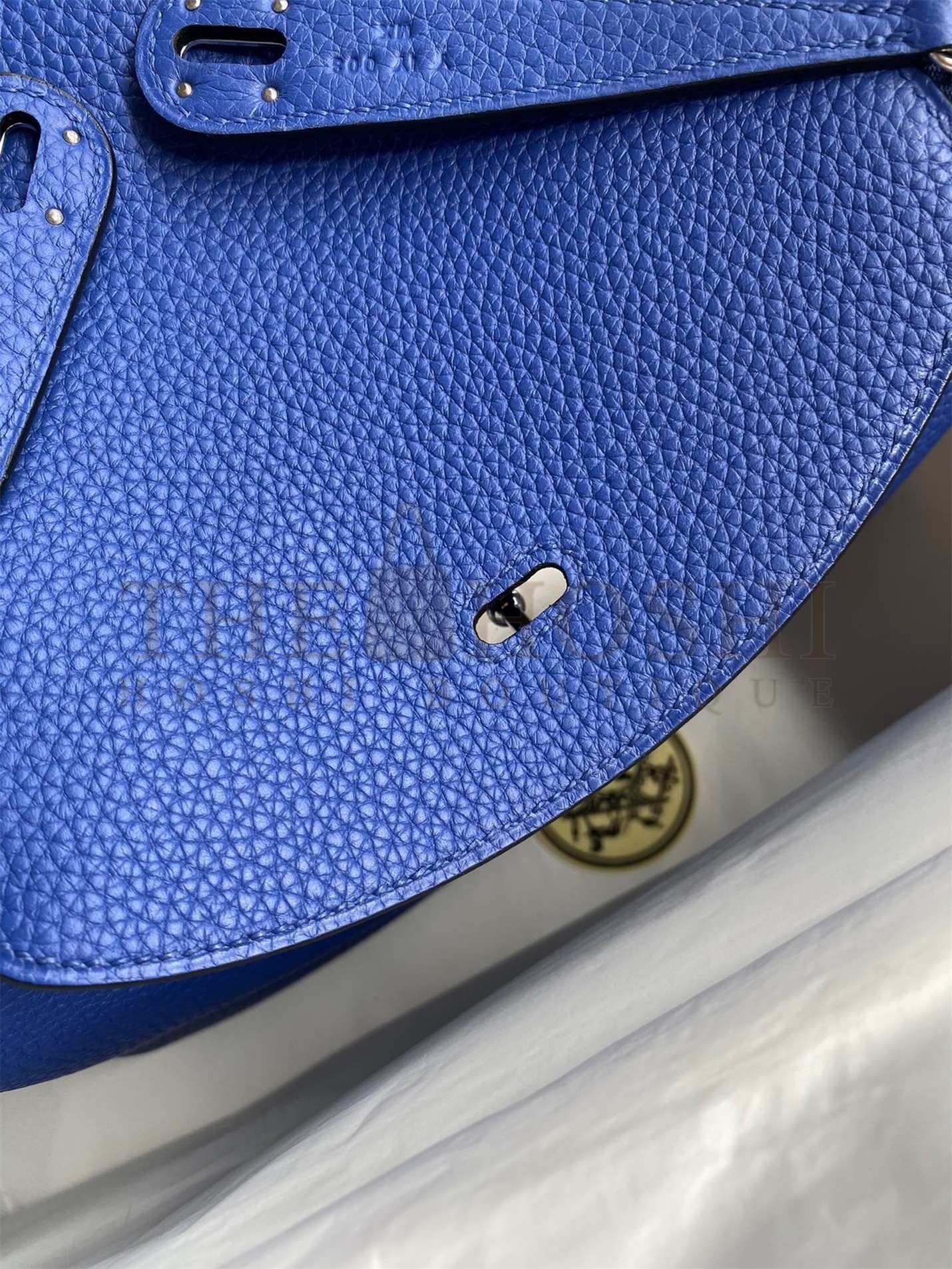 H**me5 Lindy 26 Handmade Bag In Blue Electric Clemence Leather Master Quality