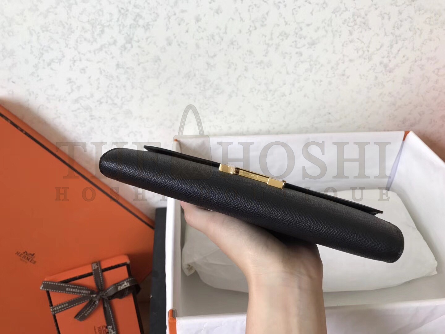 H**me5 Black Epsom Constance Long Wallet Master Quality