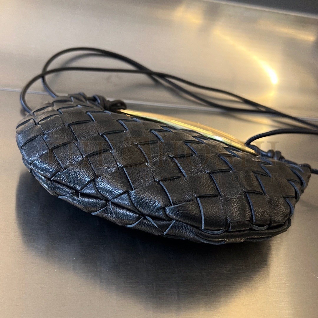 B0tt*ga Ven*ta Sardine Mini Bag In Black Intrecciato Lambskin Master Quality