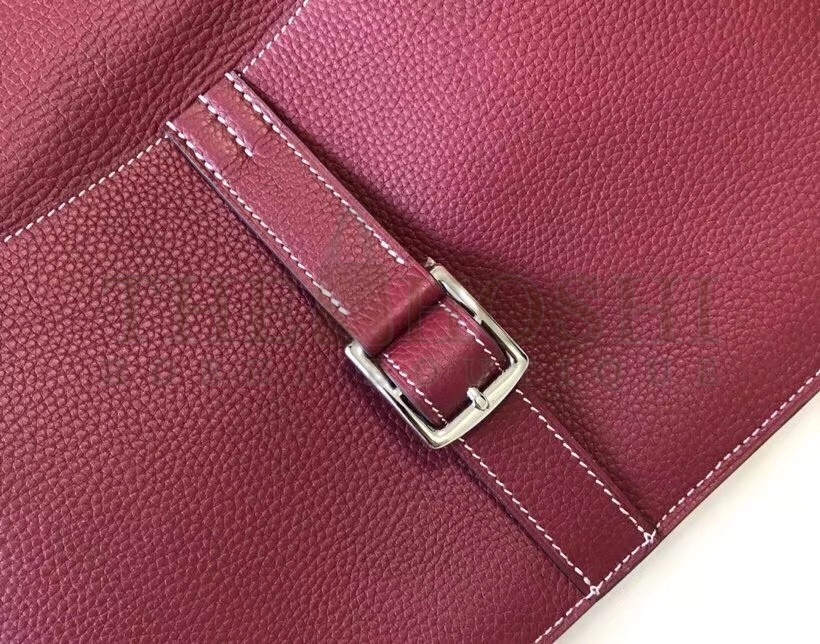 H**me5 Halzan Bag In Bordeaux Clemence Leather Master Quality